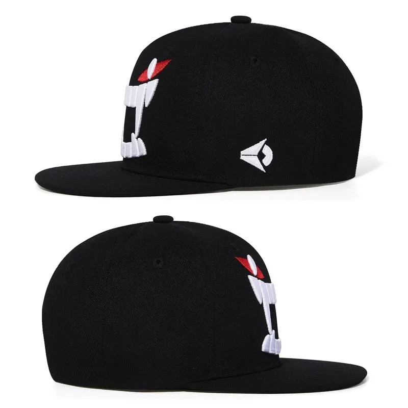 Hip Hop Fashion Unisex Cartoon Tooth Embroidered Snapback Baseball Cap