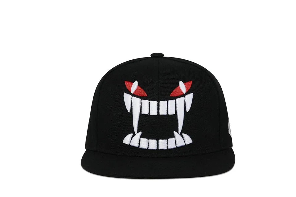 Hip Hop Fashion Unisex Cartoon Tooth Embroidered Snapback Baseball Cap