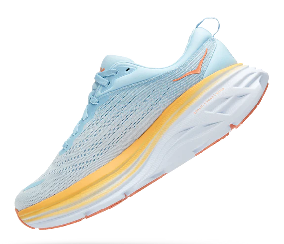 Hoka Womens Bondi 8 Athletic Shoes- Summer Song/Country Air **Wide Width**