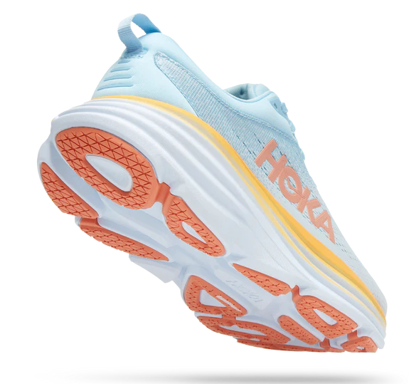 Hoka Womens Bondi 8 Athletic Shoes- Summer Song/Country Air **Wide Width**