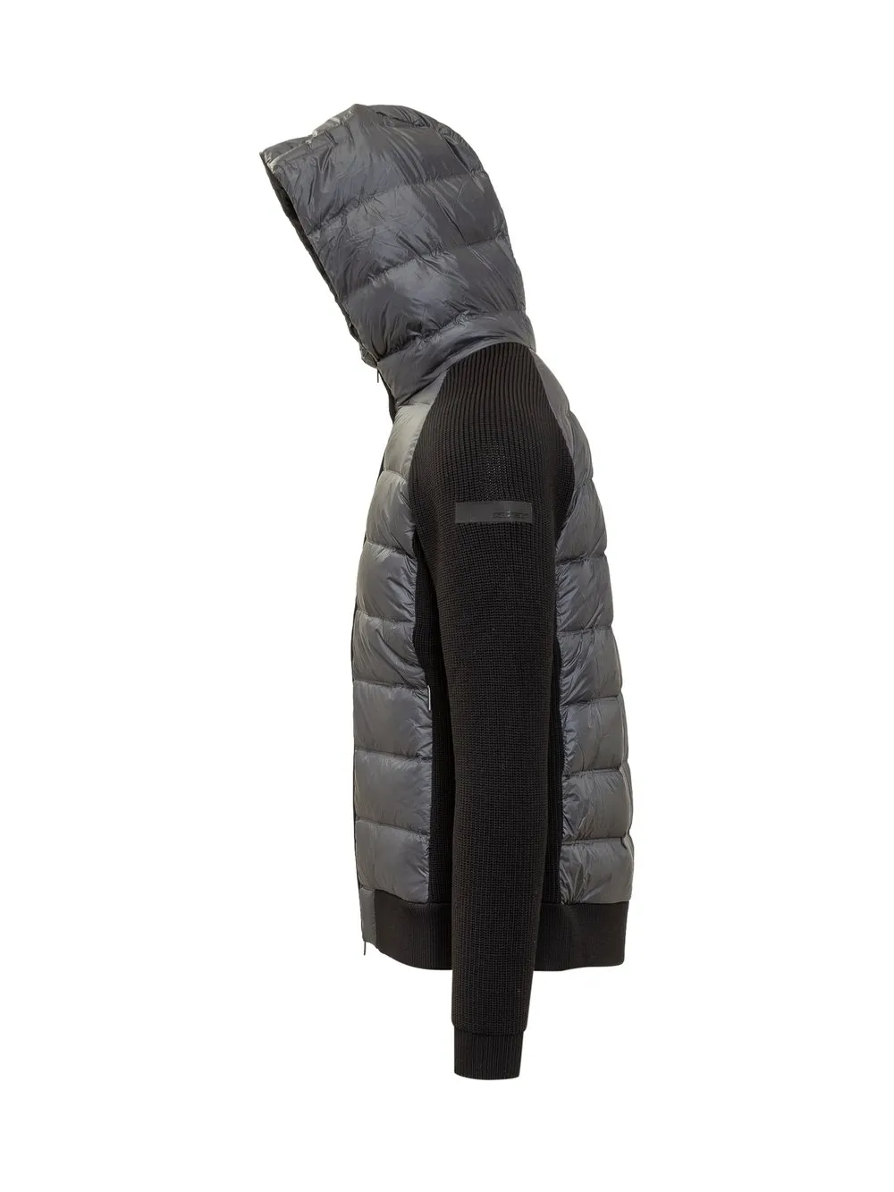 Hood Zip Knitted Down Jacket