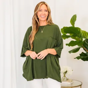 It Comes Naturally Top, Army Green