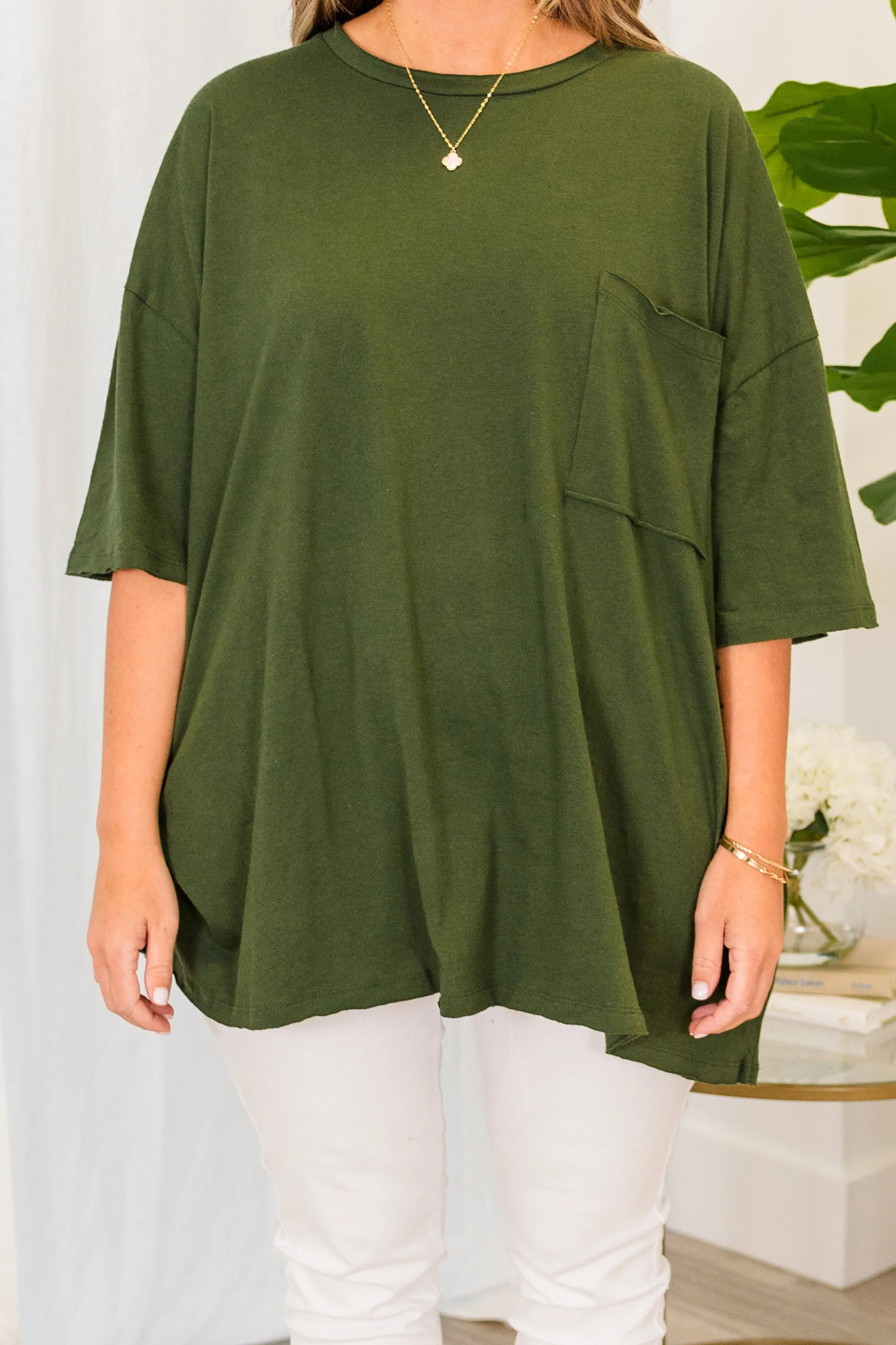 It Comes Naturally Top, Army Green