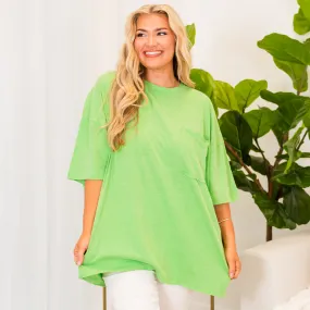 It Comes Naturally Top, Heather Green