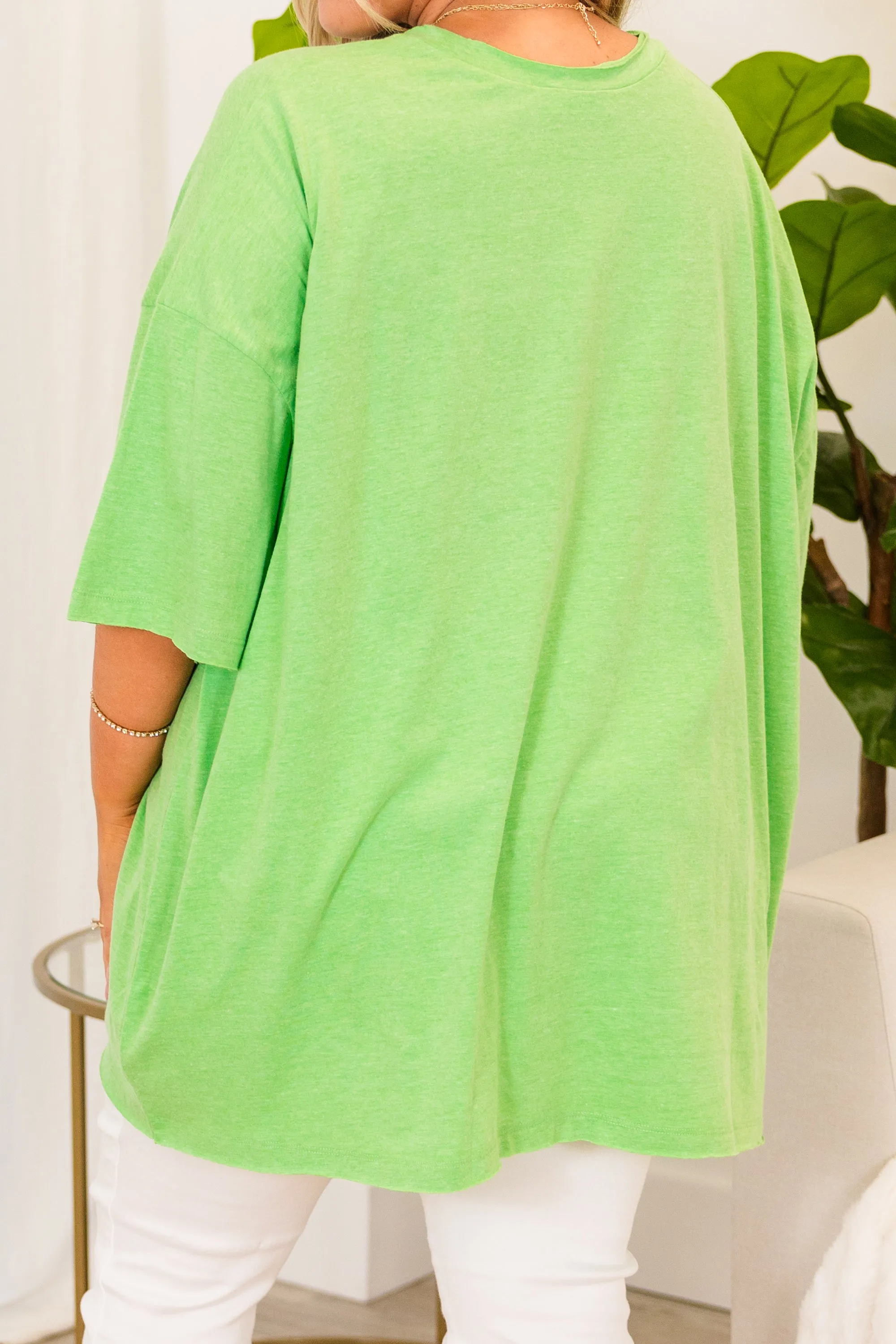 It Comes Naturally Top, Heather Green