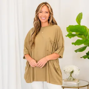 It Comes Naturally Top, Khaki