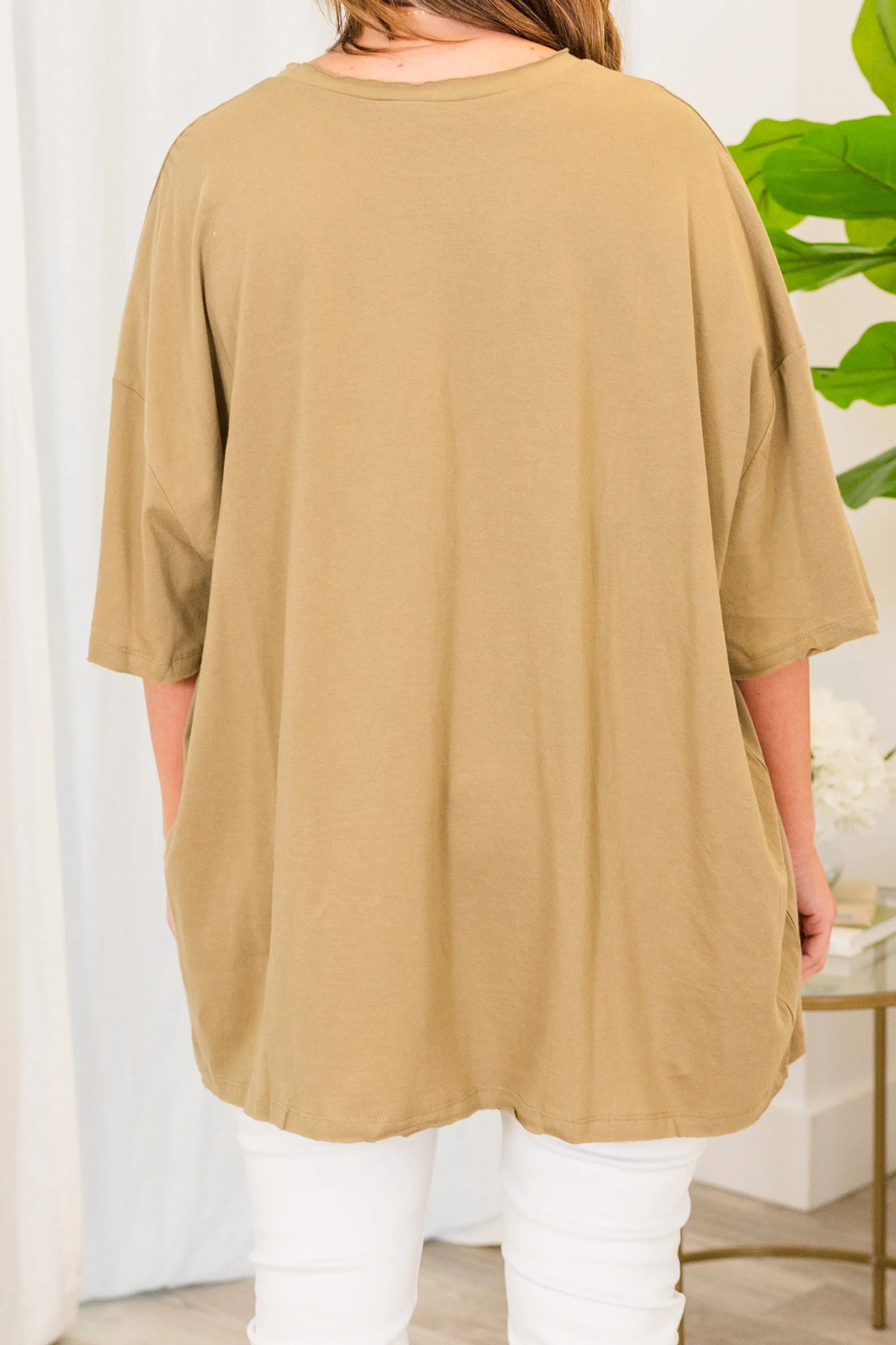 It Comes Naturally Top, Khaki