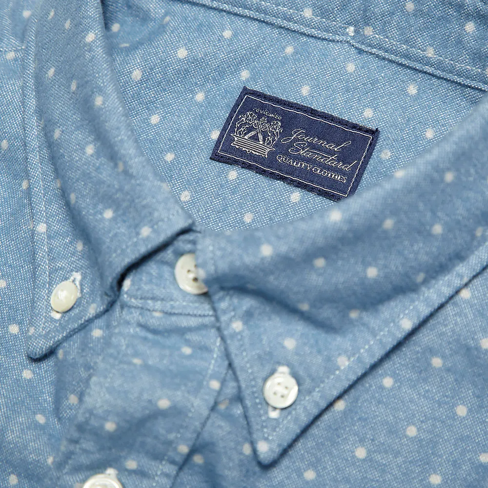 Journal Standard Button Down Dots ShirtBlue