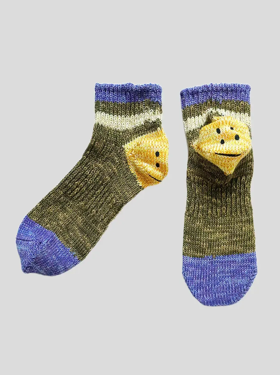 Kapital RAINBOWY HAPPY HEEL ankle socks