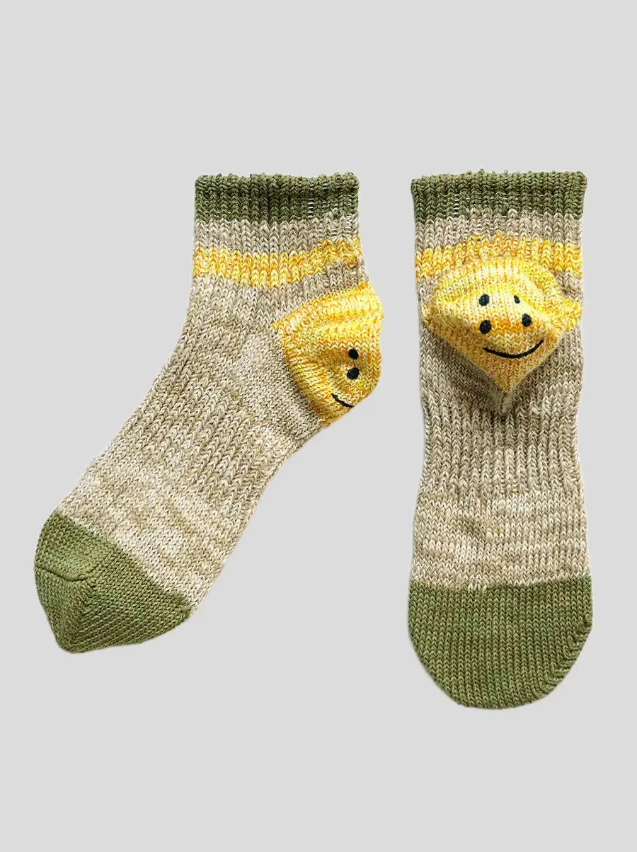 Kapital RAINBOWY HAPPY HEEL ankle socks