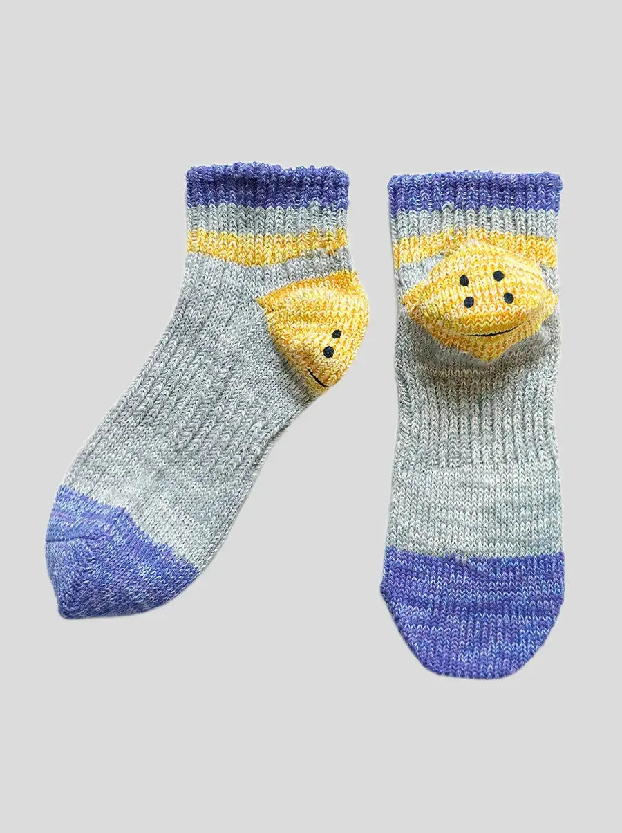 Kapital RAINBOWY HAPPY HEEL ankle socks