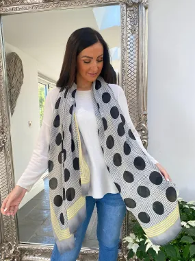 Large Spot Stripe Scarf