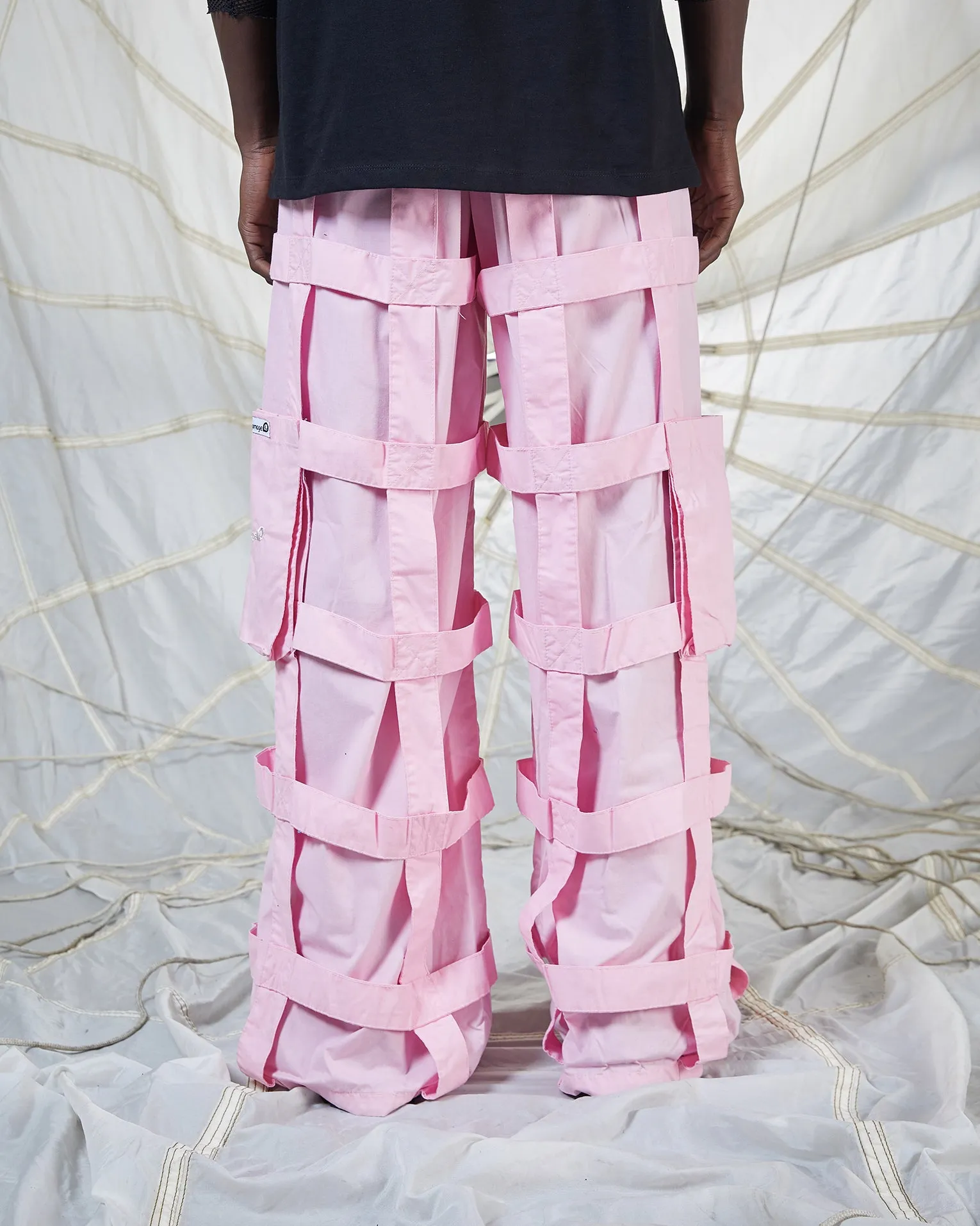 LATTICE TROUSERS - BABY PINK