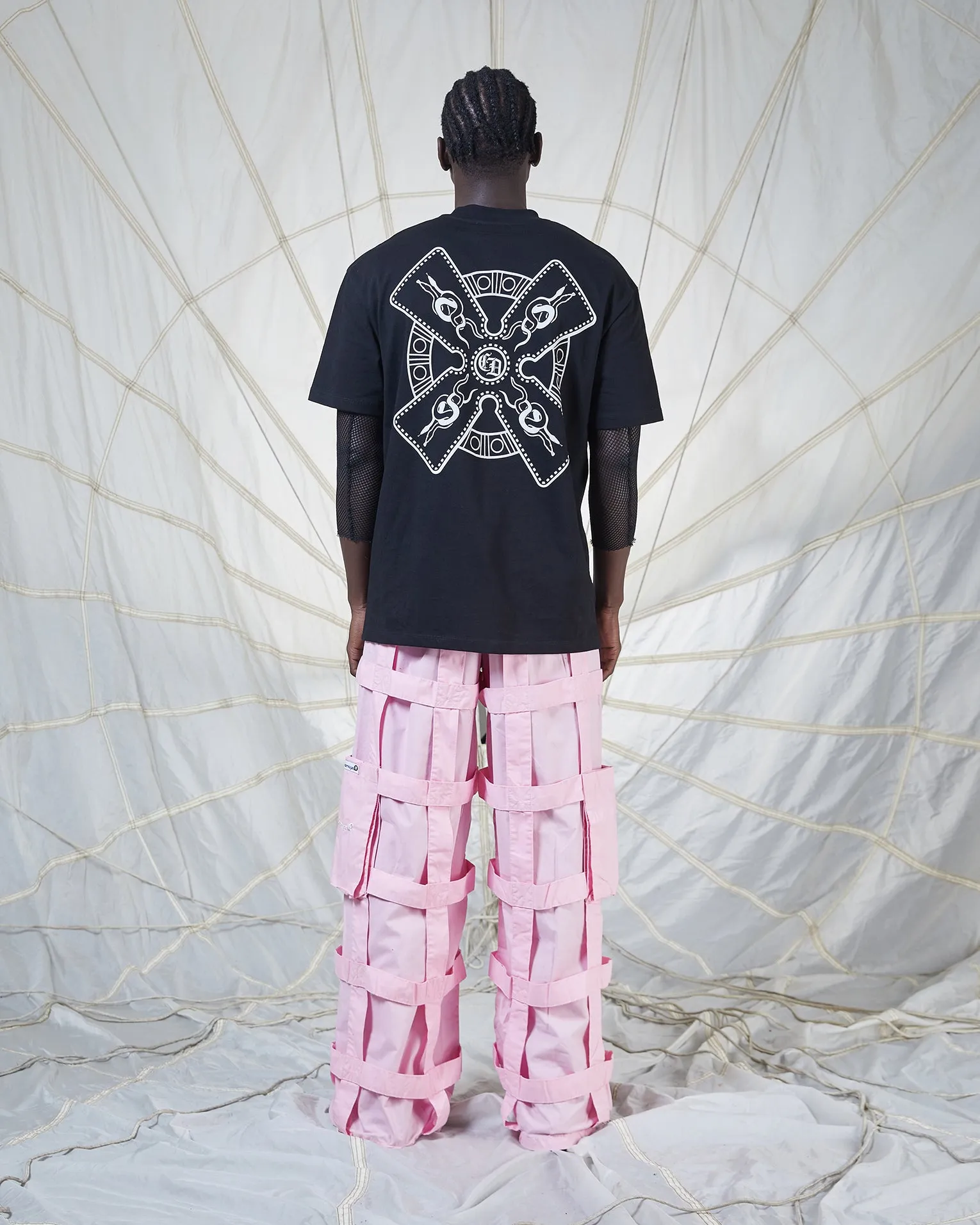 LATTICE TROUSERS - BABY PINK