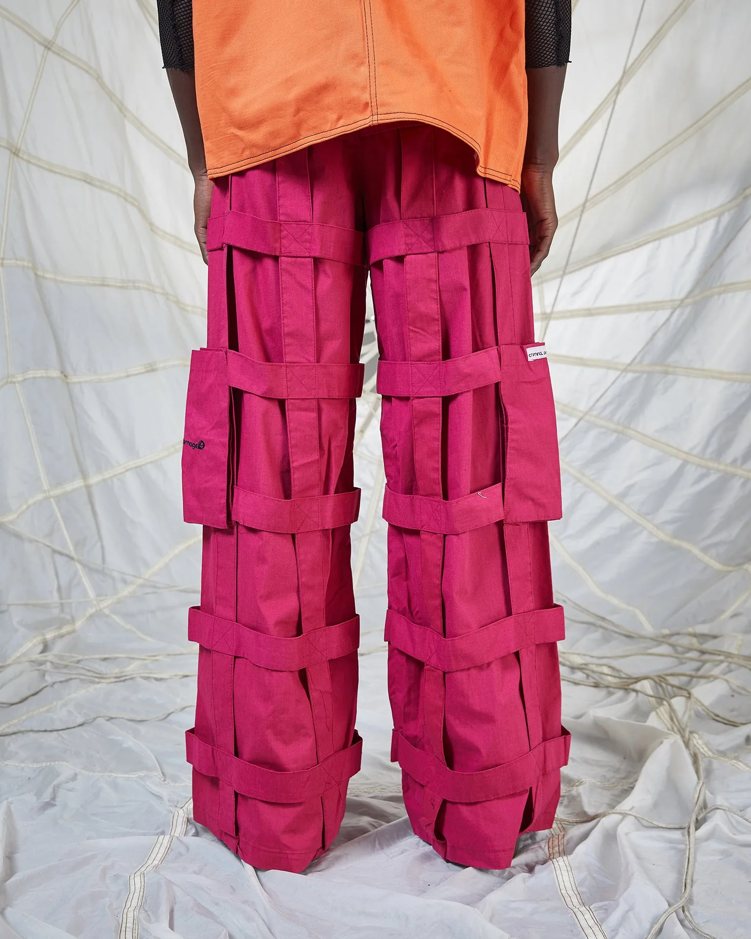 LATTICE TROUSERS - HOT PINK