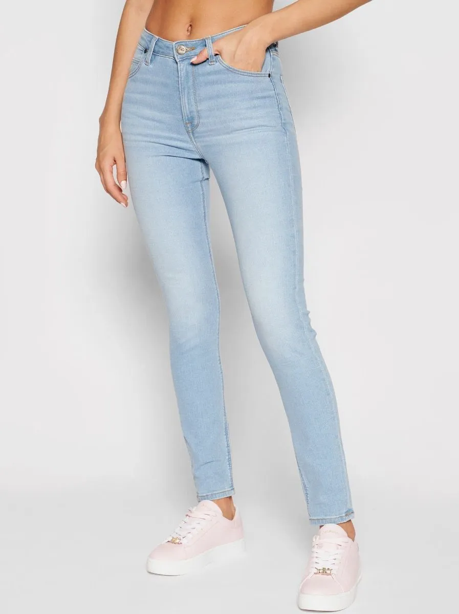 Lee Scarlett High Skinny Stretch Jeans Bleached Azur