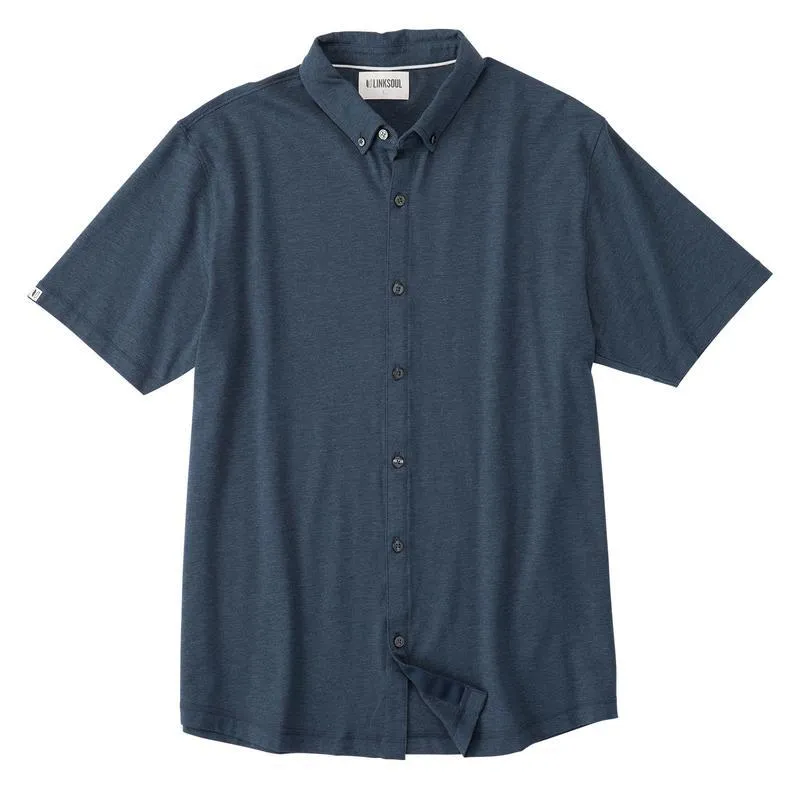 Linksoul Anza Heathered Button-Down Shirt