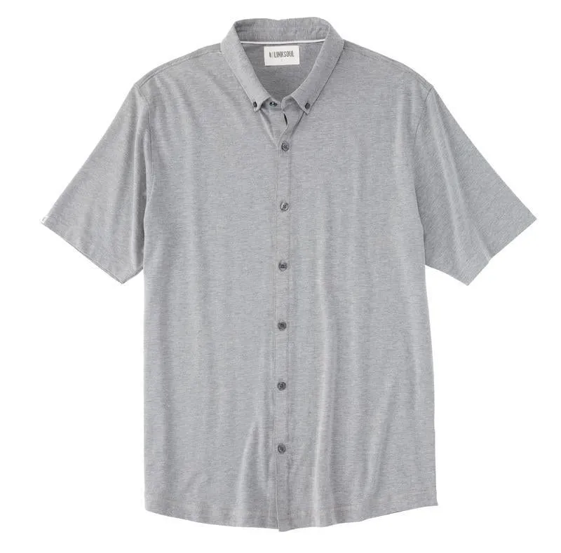 Linksoul Anza Heathered Button-Down Shirt