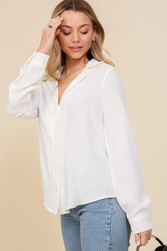 Long Sleeve Button Down Brooklyn Top