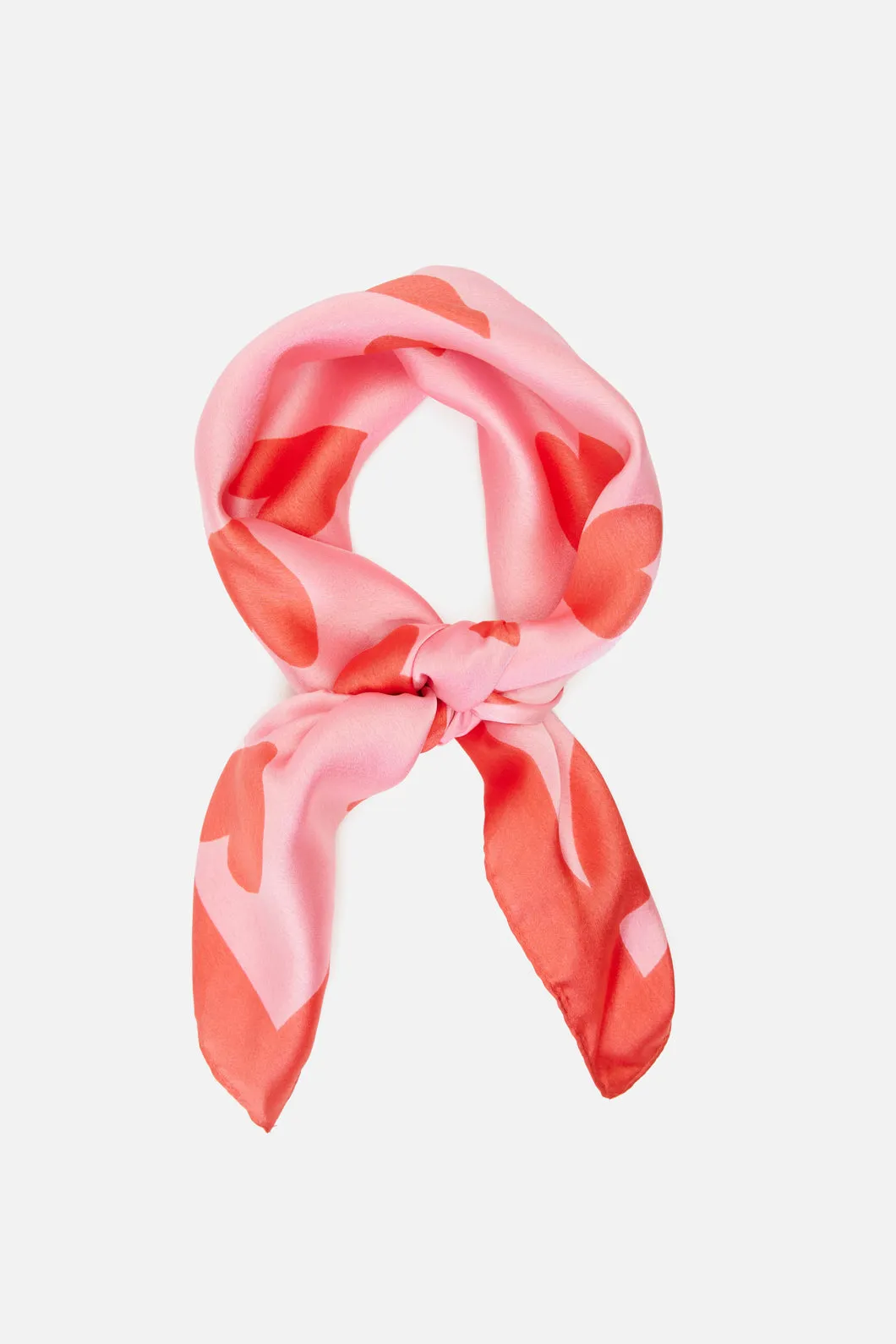 Love Hearts Satin Scarf