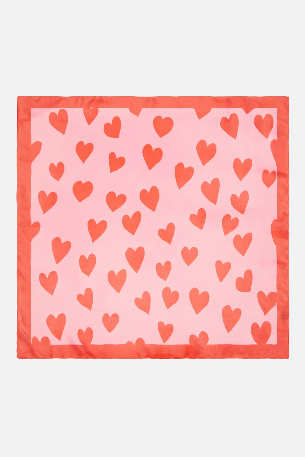 Love Hearts Satin Scarf