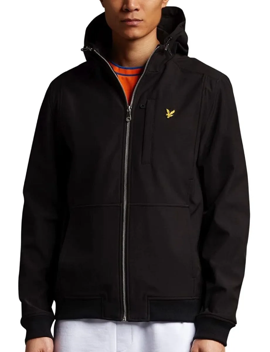 Lyle & Scott Casual Softshell Hooded Jacket Jet Black