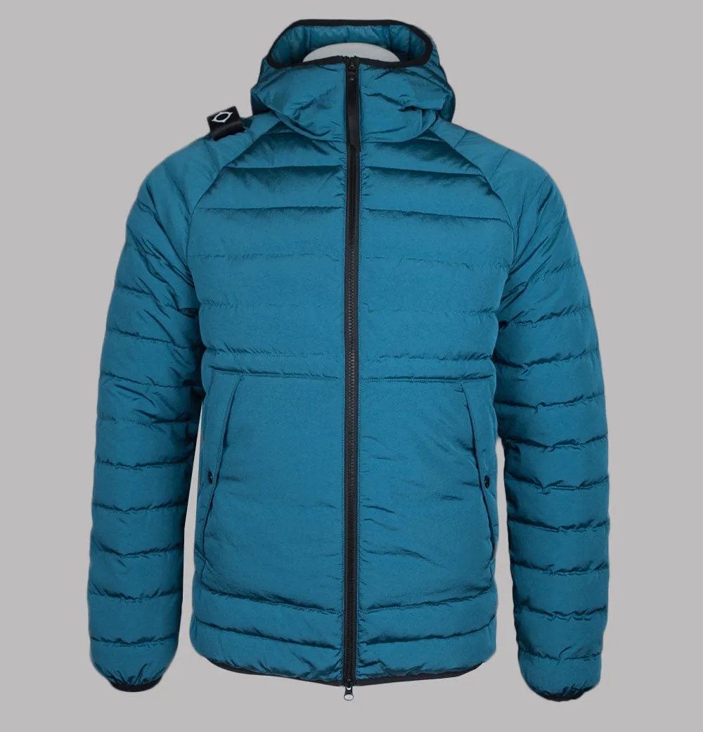 Ma.Strum Hooded Down Jacket Storm Blue