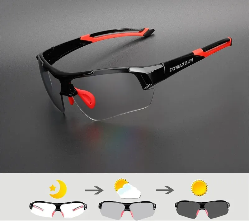 Men and Women Photochromic Discoloration MTB Cycling Sunglasses