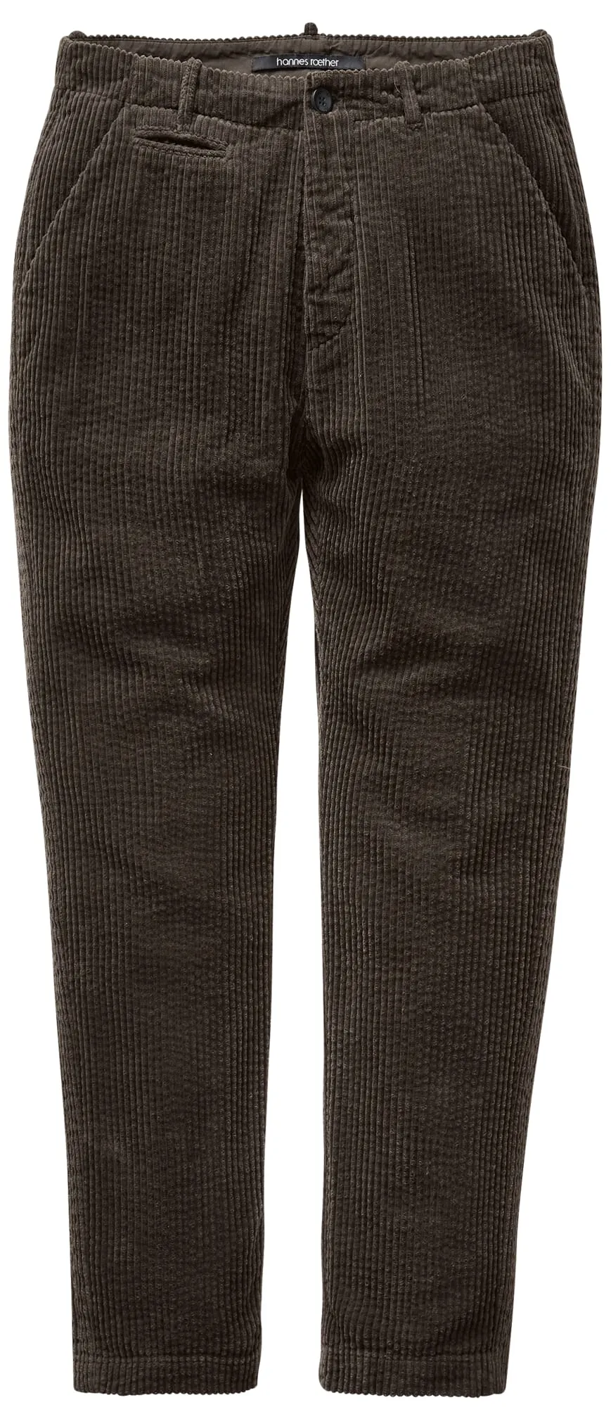 Men corduroy pants buttoned, Graphite | Manufactum