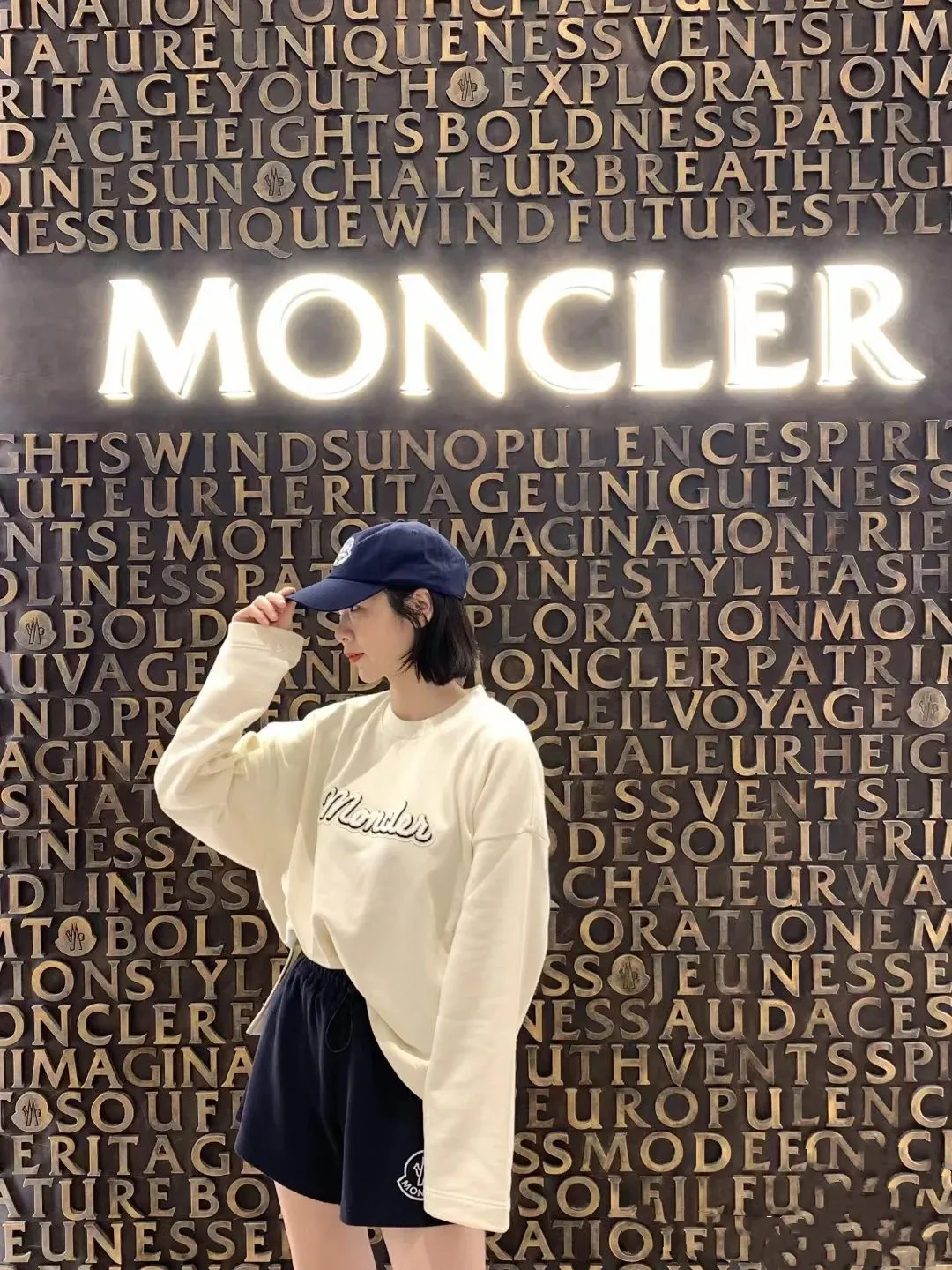 MONCLER  |Unisex Nylon Blended Fabrics Street Style Long Sleeves Plain