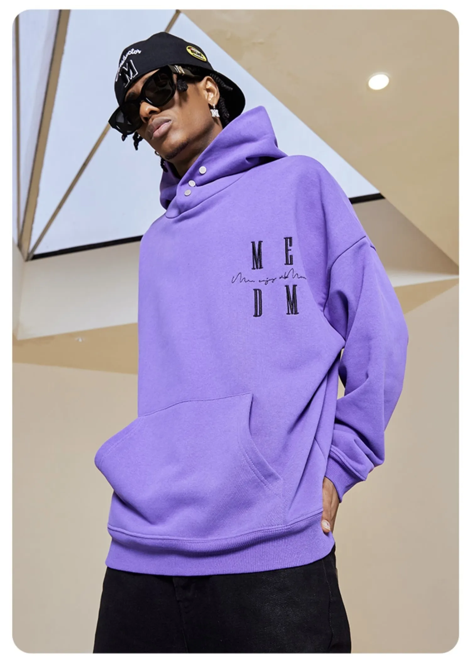 MR. ENJOY DA MONEY  |Unisex Street Style Plain Oversized Logo Hoodies