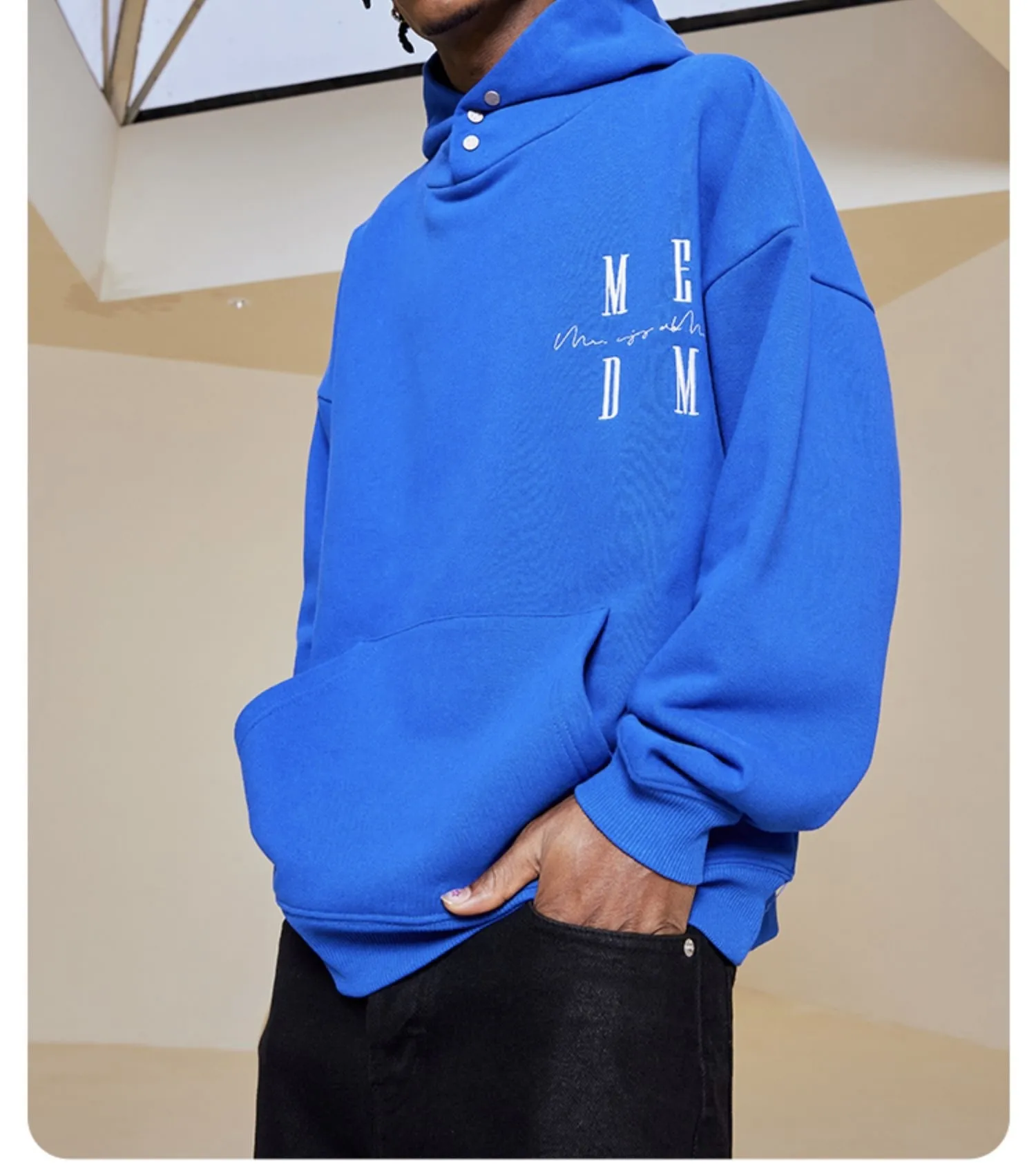 MR. ENJOY DA MONEY  |Unisex Street Style Plain Oversized Logo Hoodies