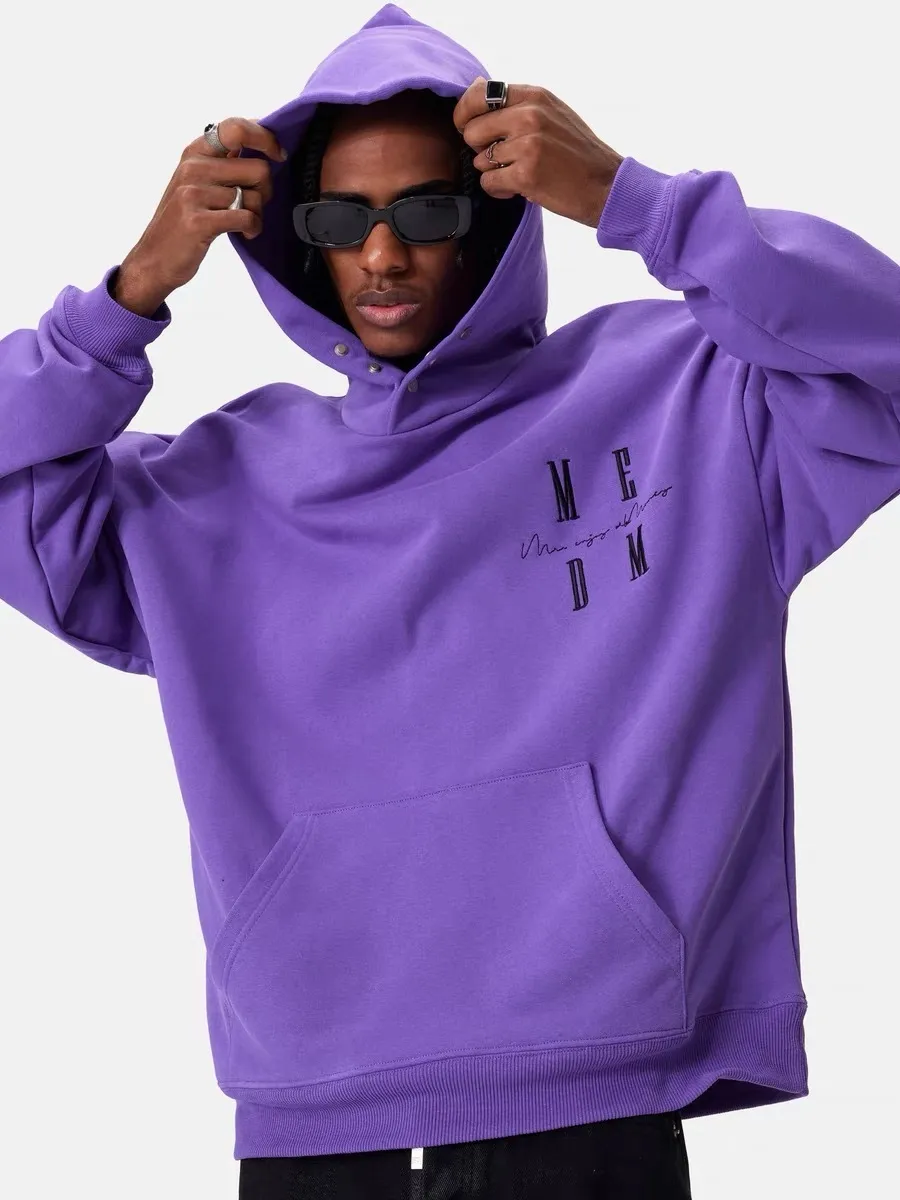 MR. ENJOY DA MONEY  |Unisex Street Style Plain Oversized Logo Hoodies