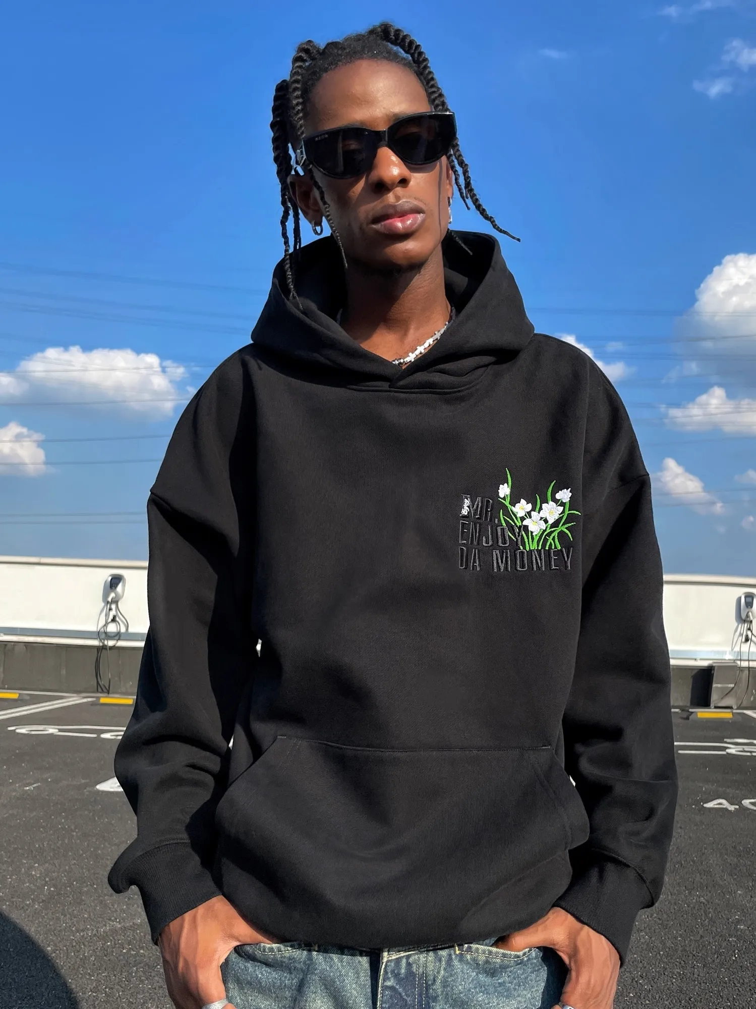 MR. ENJOY DA MONEY  |Unisex Sweat Street Style Long Sleeves Oversized Logo