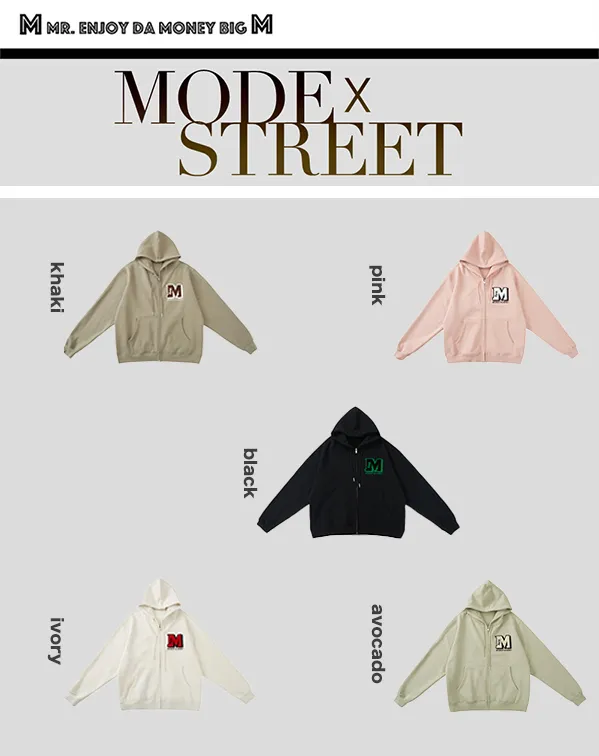 MR. ENJOY DA MONEY  |Unisex Sweat Street Style Long Sleeves Plain Cotton Khaki