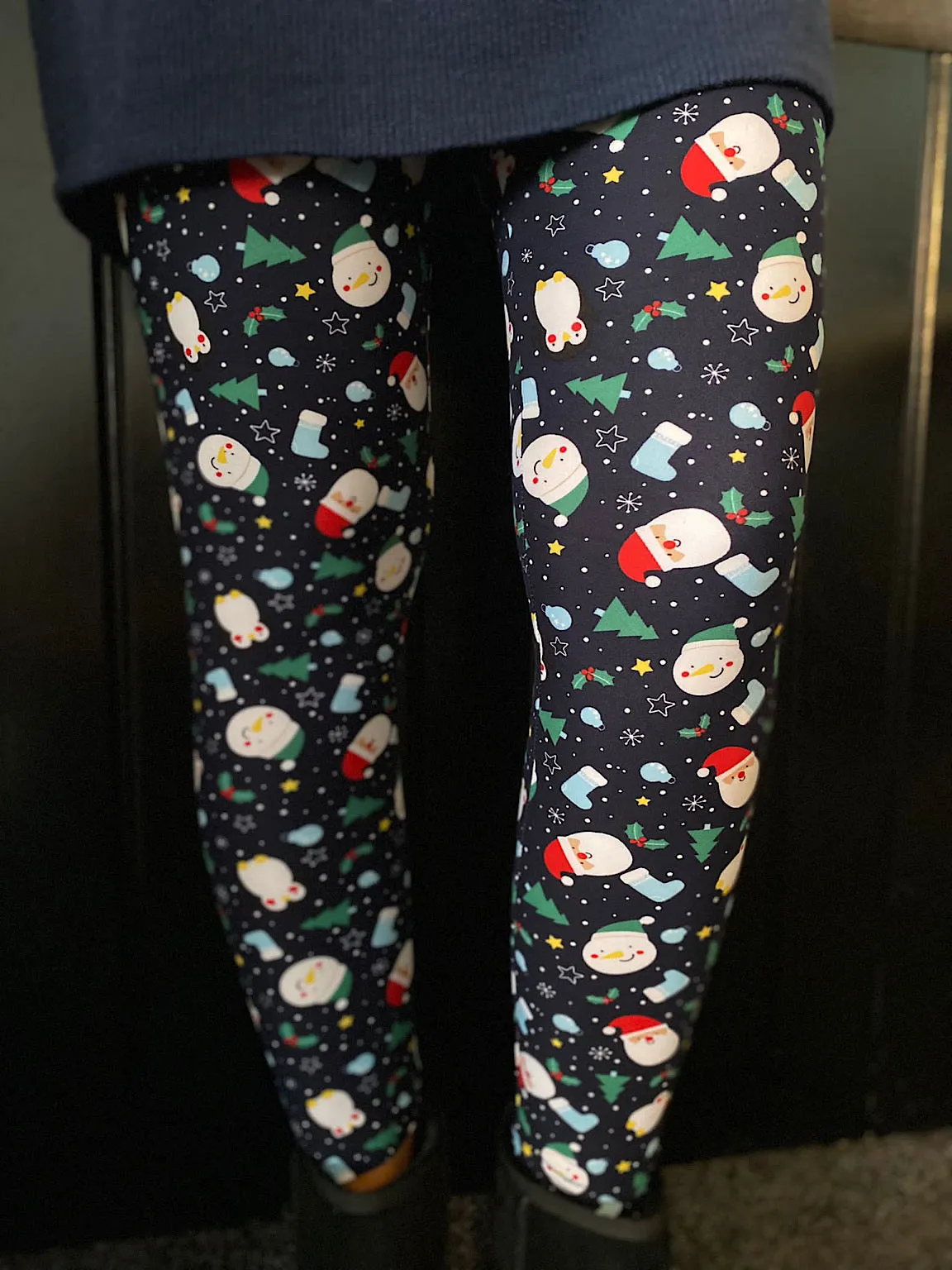 Navy Soft Touch Snowmen Leggings