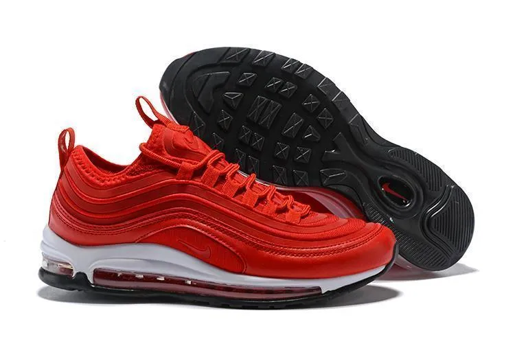 Nike Air Max 97 Red White Shoes Sale Men Size US 7, 8, 8.5, 9, 10, 11