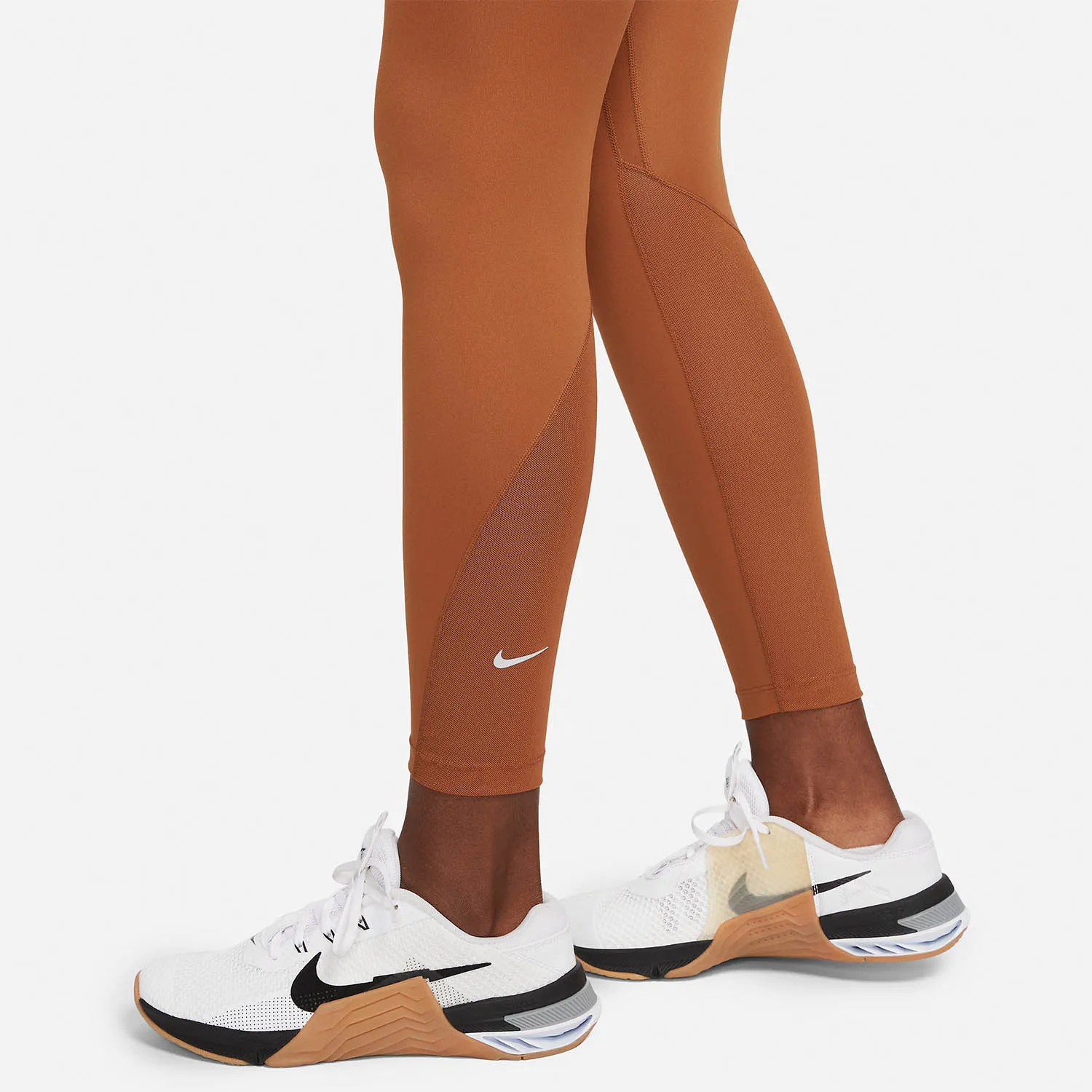 Nike One Mid Rise 7/8 Tights  Dark Russet/White