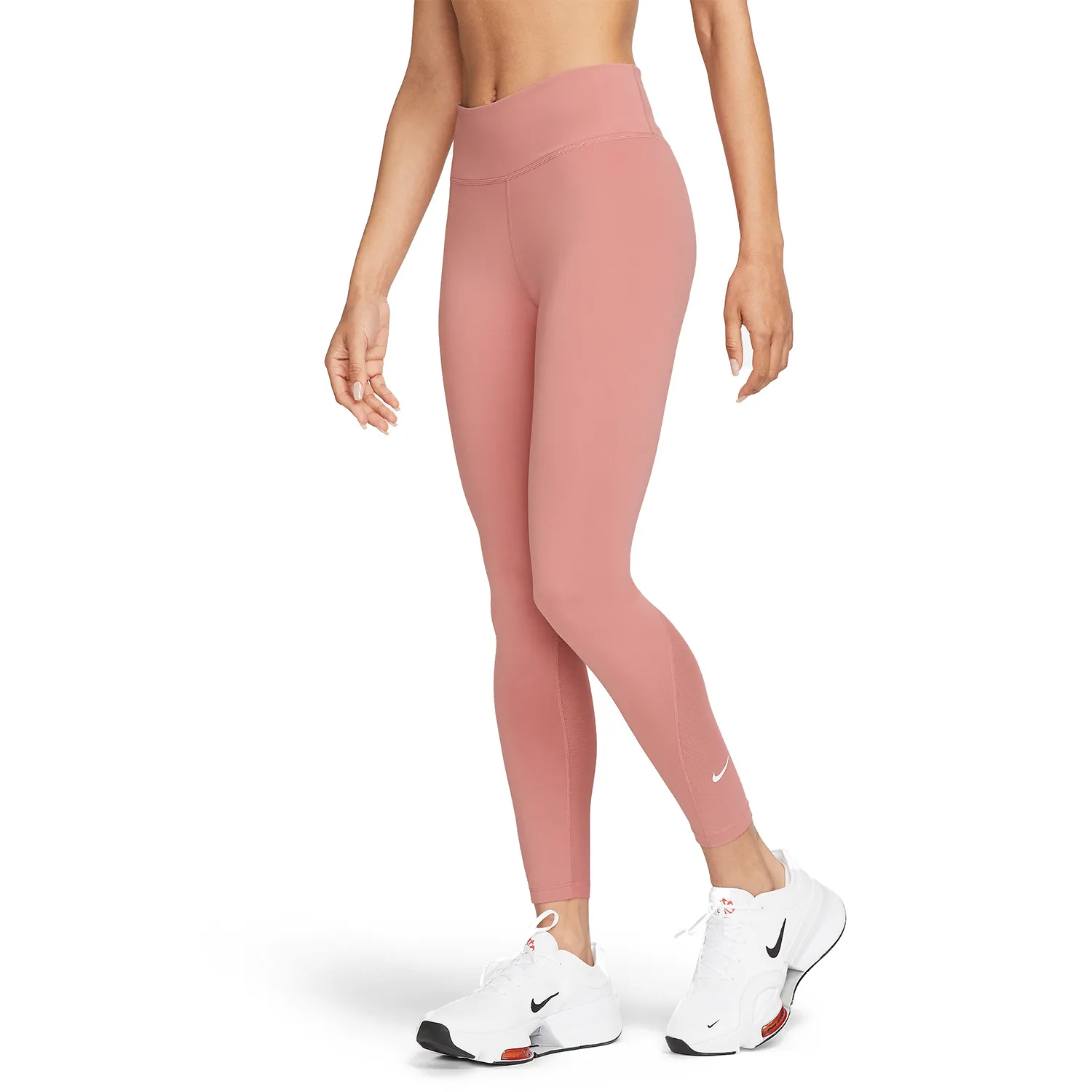 Nike One Mid Rise 7/8 Tights  Red Stardust/White