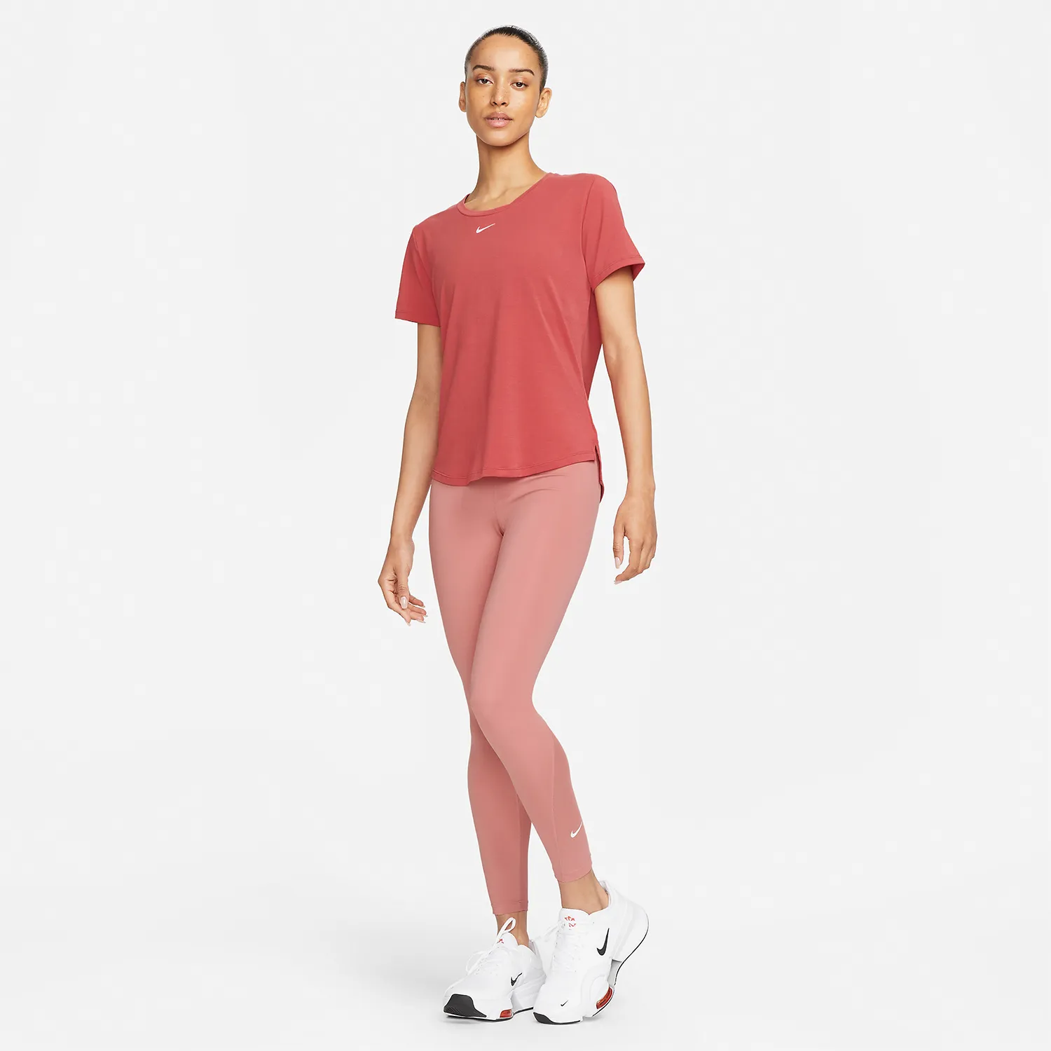 Nike One Mid Rise 7/8 Tights  Red Stardust/White