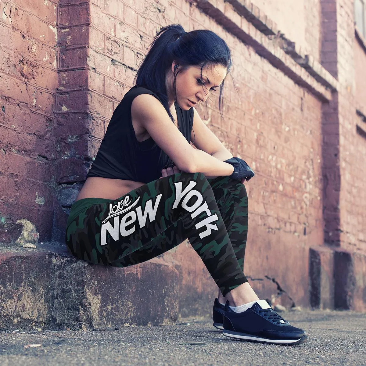 NY JET Camo FB Leggings