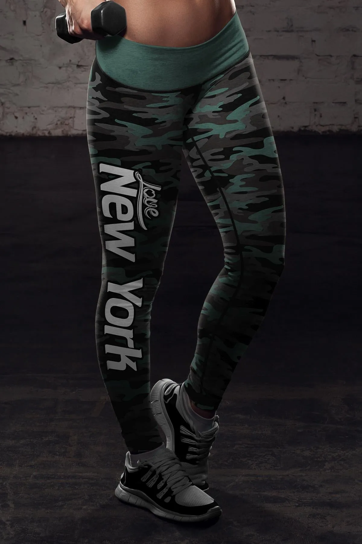 NY JET Camo FB Leggings