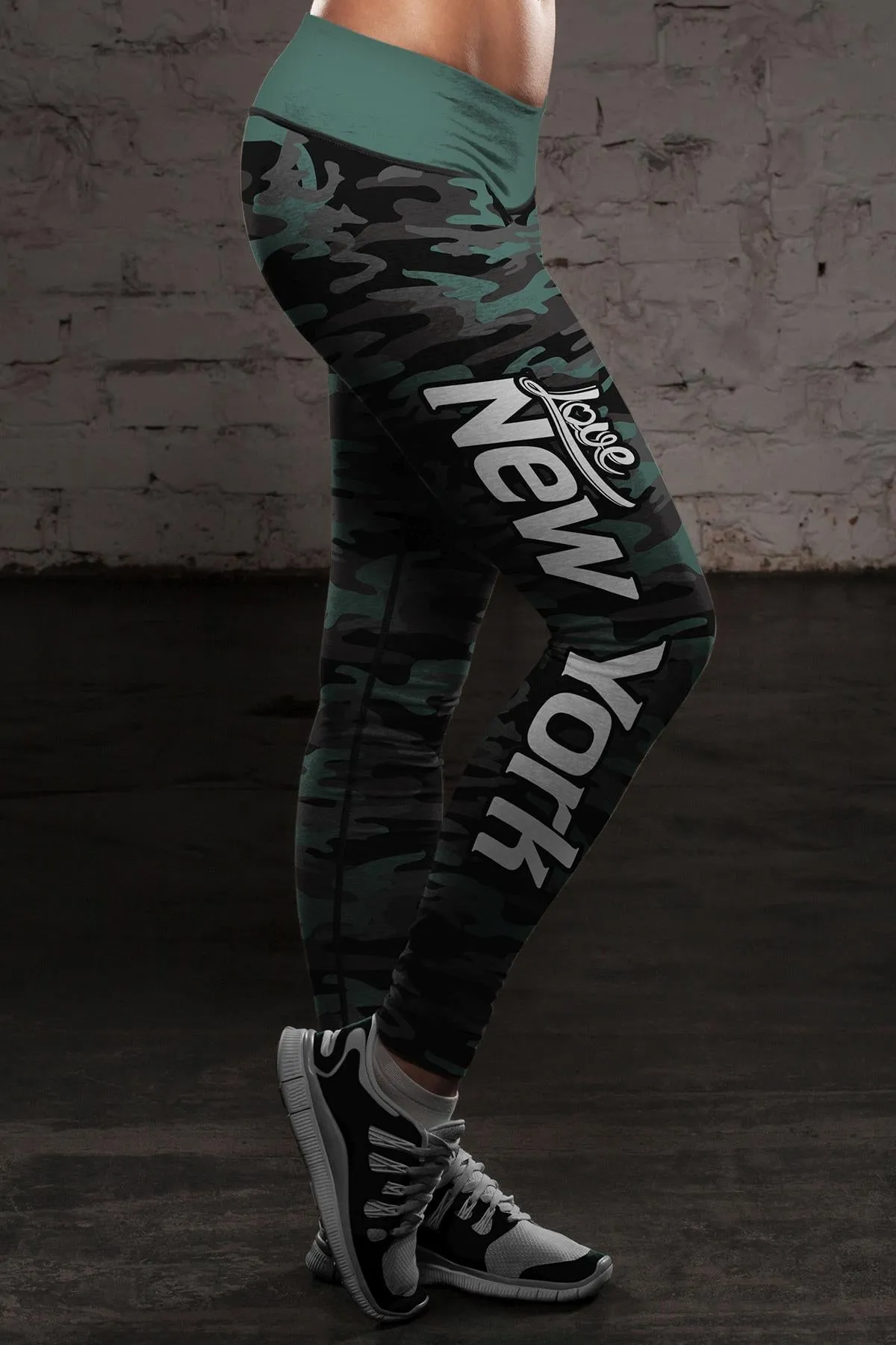 NY JET Camo FB Leggings