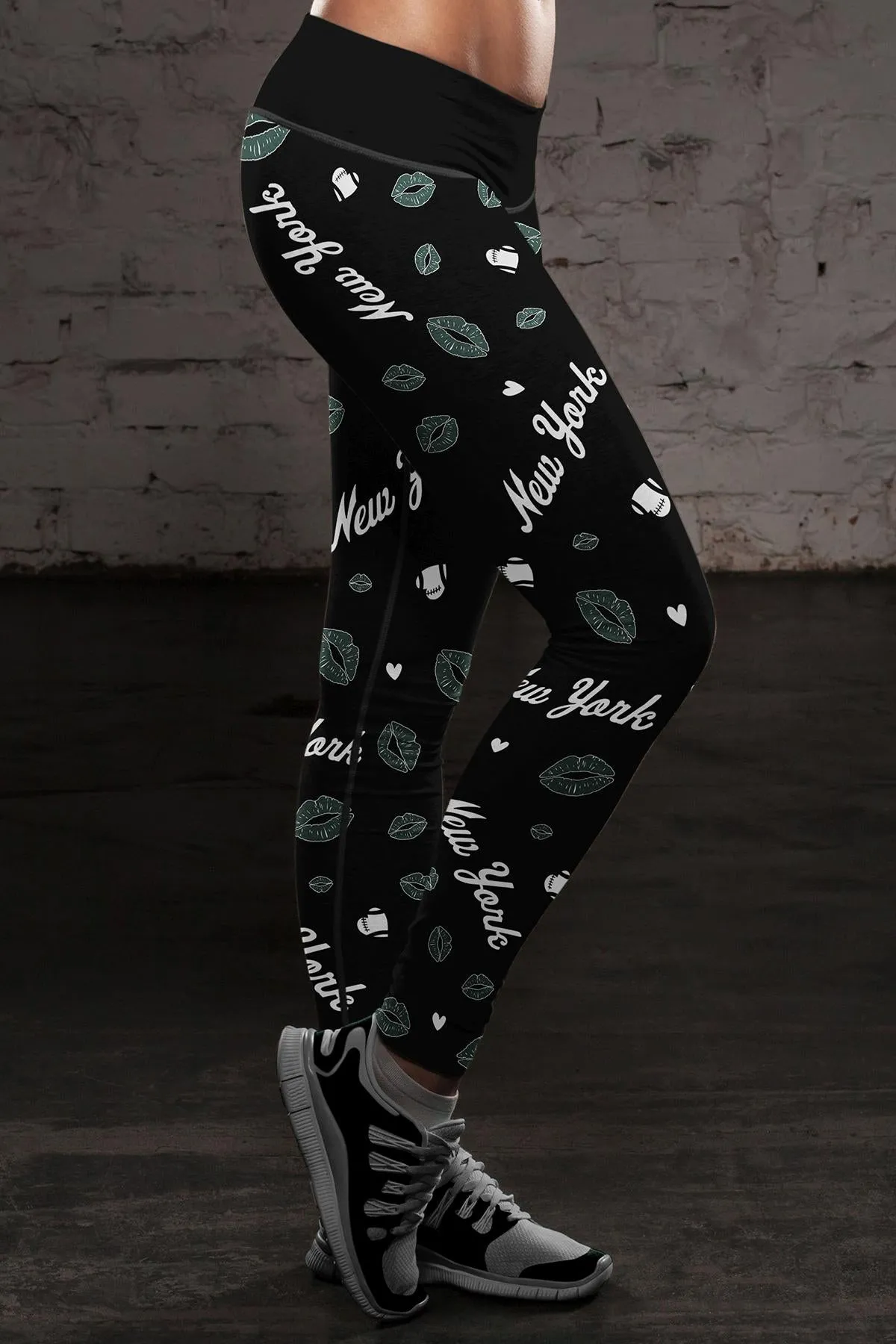 NY JET Lovin Kisses FB Leggings