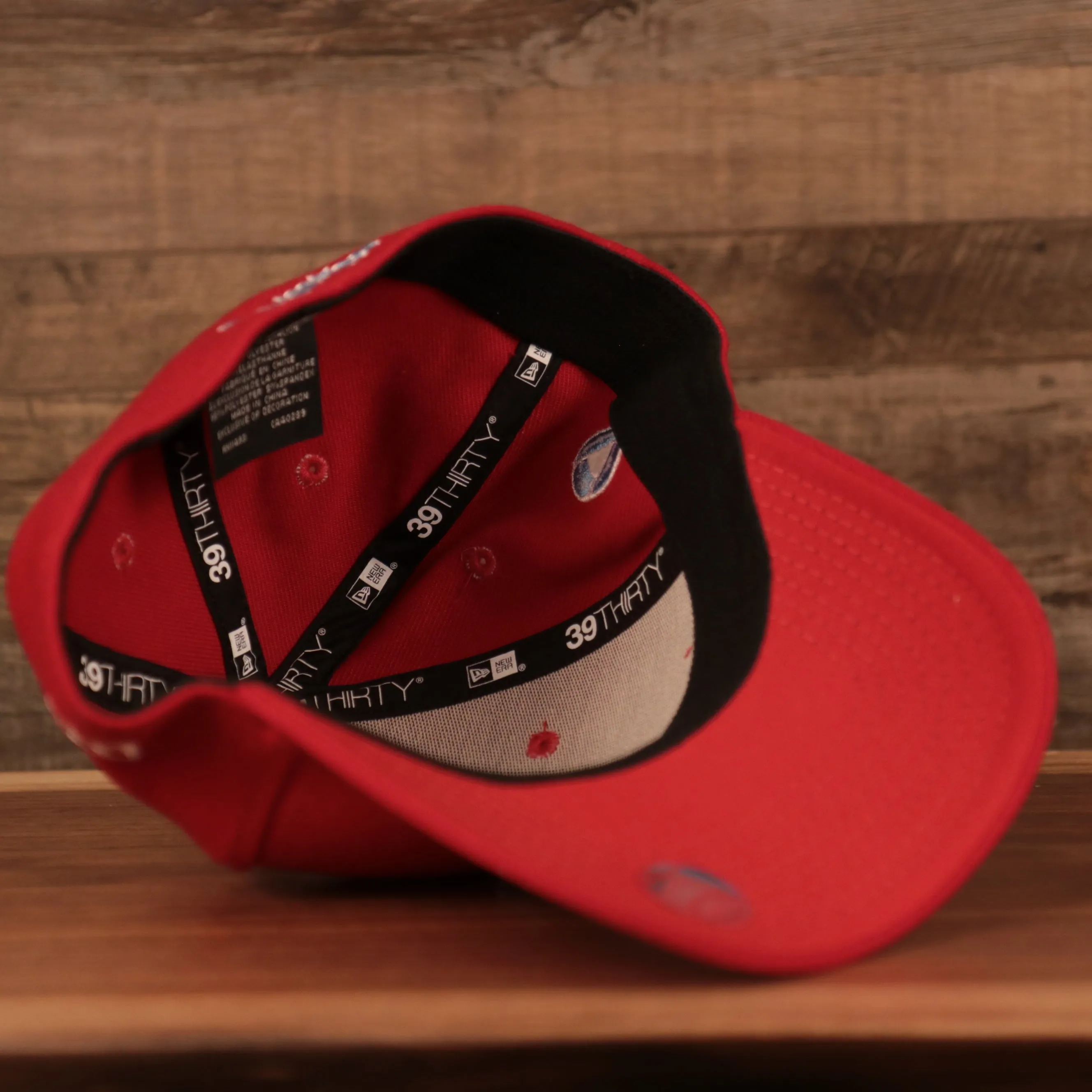 Philadelphia Phillies On Field Fathers Day 2021 3930 Flexfit Cap | Phillies Red MLB On Field 39Thirty Flex Fit Hat