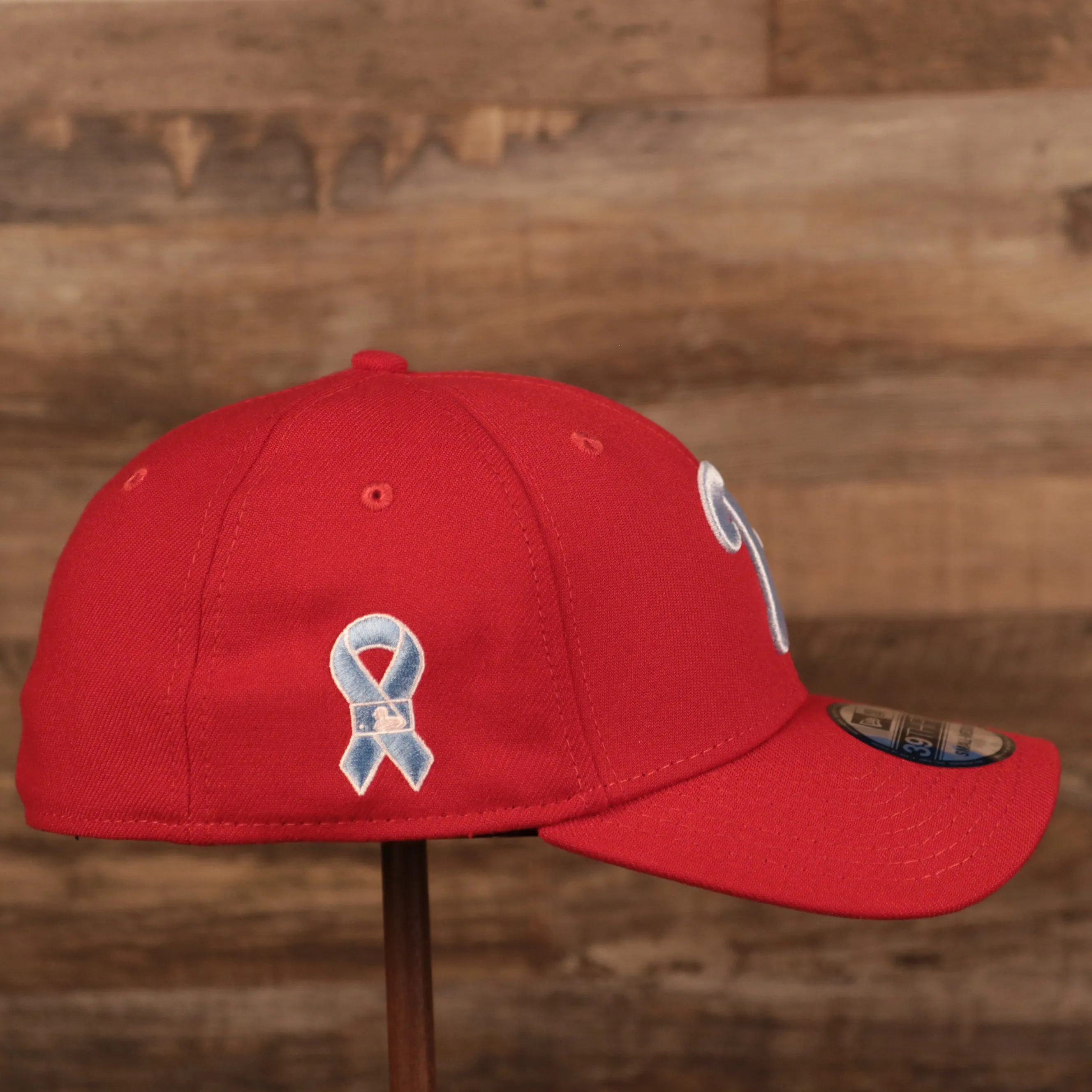 Philadelphia Phillies On Field Fathers Day 2021 3930 Flexfit Cap | Phillies Red MLB On Field 39Thirty Flex Fit Hat