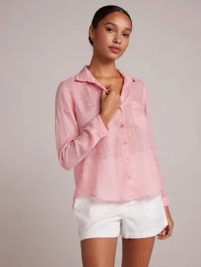 Pocket Button Down Shirt - Blossom Pink