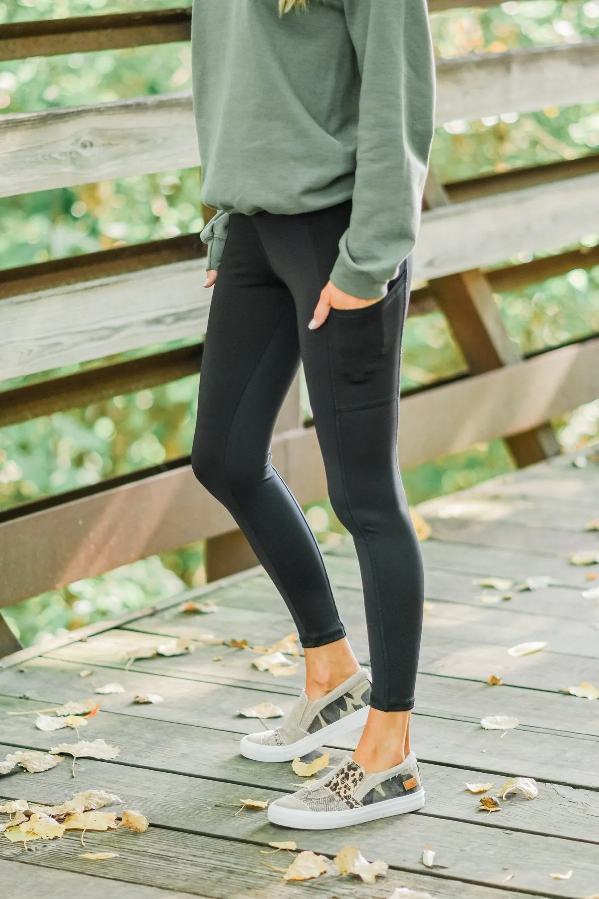 Pulse Basics Athleisure Leggings- Black