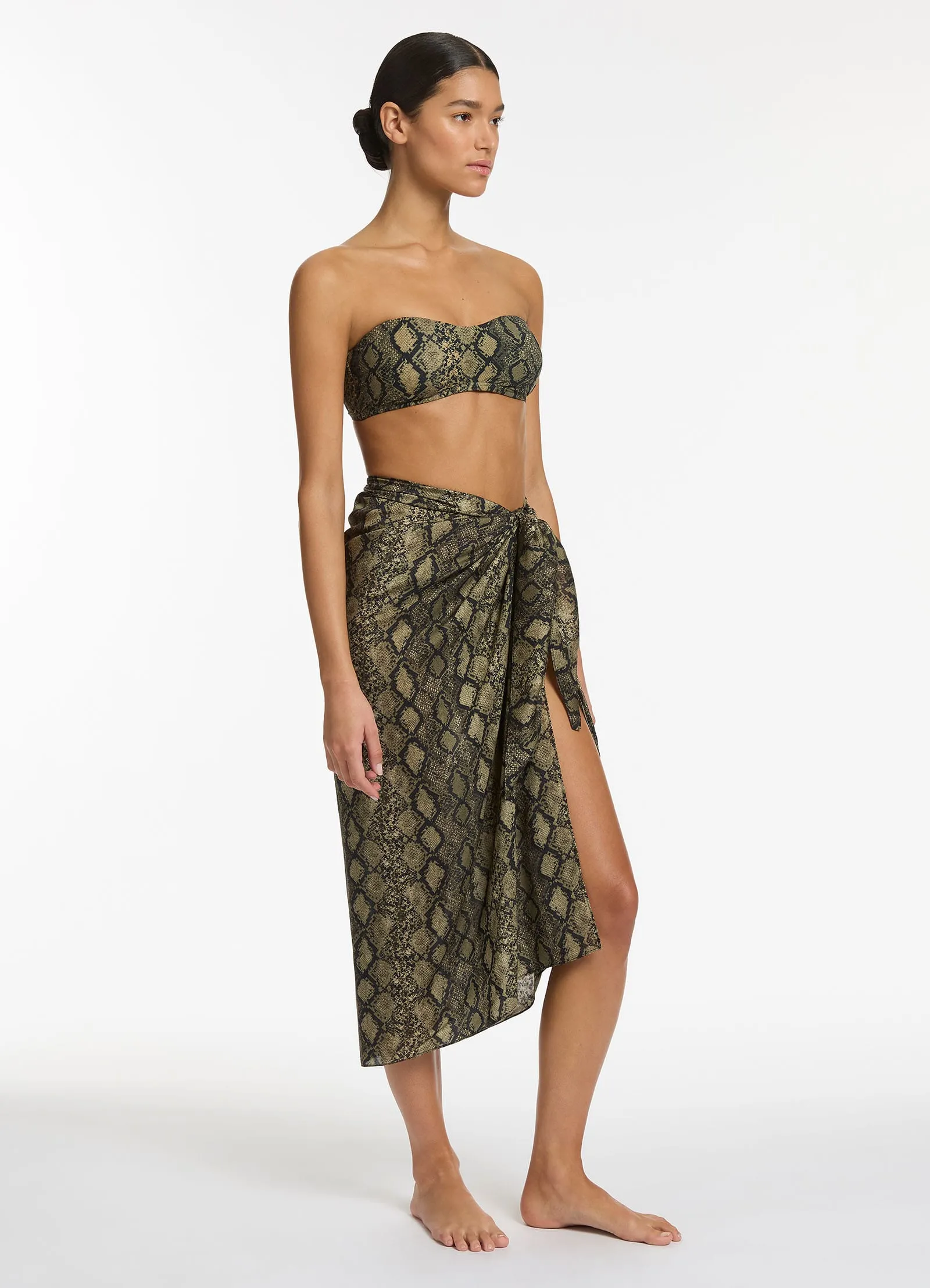 Python Sarong - Olive