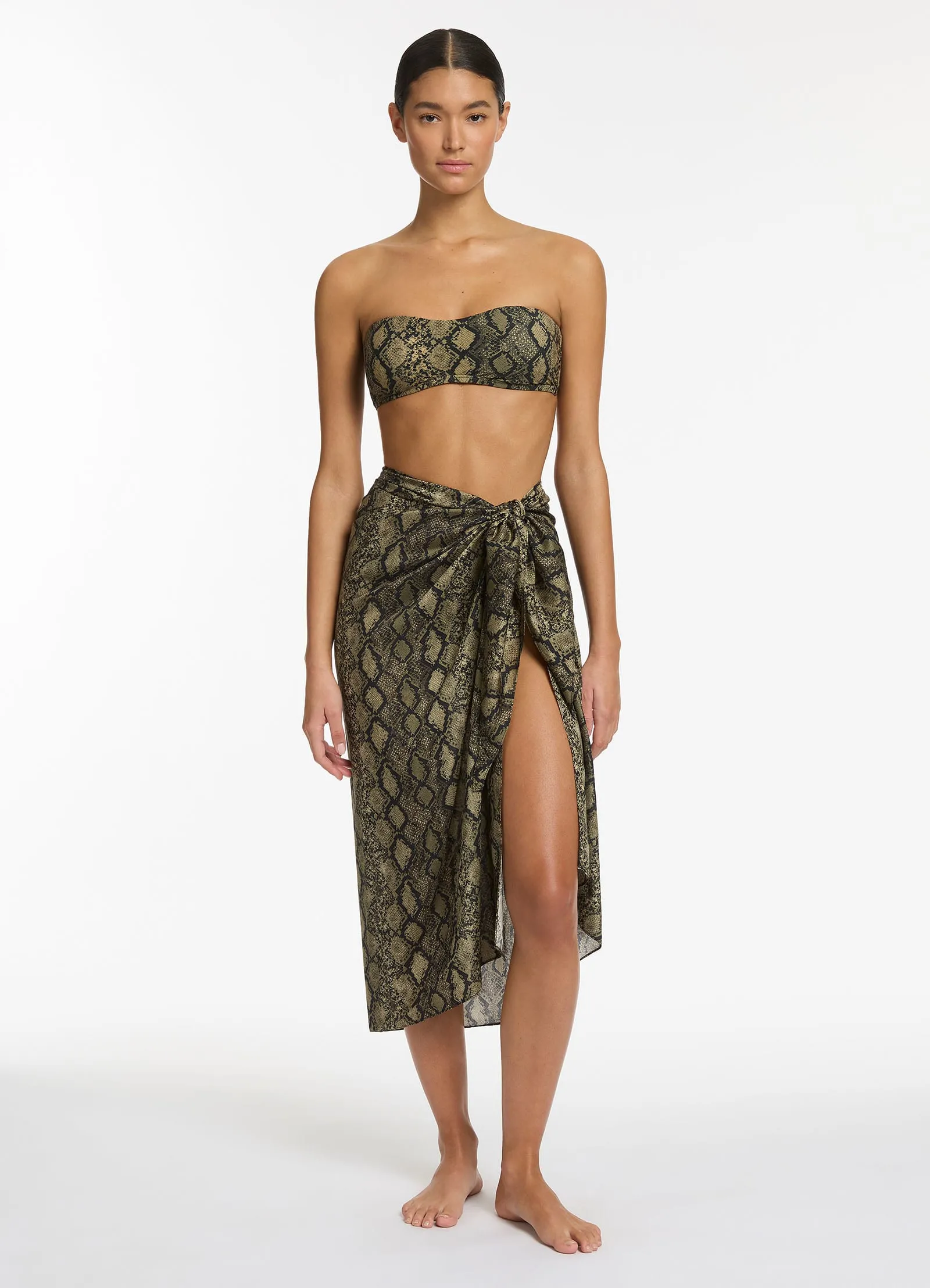 Python Sarong - Olive